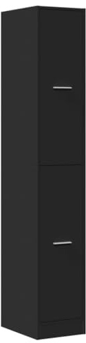 vidaXL Pharmacy Cabinet Black 30 x 41 x 174 cm in Particleboard, Pharmacy Furniture, Pharmacy Furniture, Pharmacy Furniture with Drawers