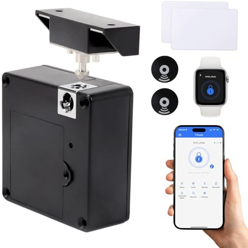 Cerradura Inteligente,Cerradura Electrónica Oculta para Gabinete,Cerradura NFC, Cerraduras sin Agujeros para Armarios, Cajones, taquillas y Armarios de puertas Dobles,Cerradura de Muebles