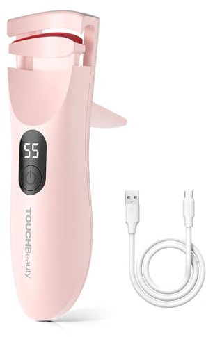 TOUCHBeauty Recourbe-Cils Chauffant avec Affichage LED, Recourbe-Cils Électrique Rechargeable, 3 Modes de Température, Chauffage Rapide en 10s et Effet Longue Durée 2316EUPKK