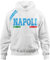 Vestipassioni Felpa Napoli Cappuccio Sport Tifosi Ultras Calcio Supporter Made in Italy(XL, Bianco)