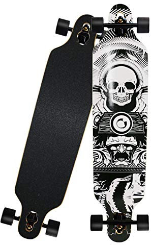 NENGGE Longboard für Jugendliche und Erwachsene Skateboard Drop Through Cruiser Komplettboard für Anfänger Mädchen Jungen, Tanzbrett Bürsten Street Dance Boards,A