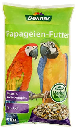 Dehner Papageien-Futter, mit Vitamin-Aktiv-Komplex und Jod, 5 kg