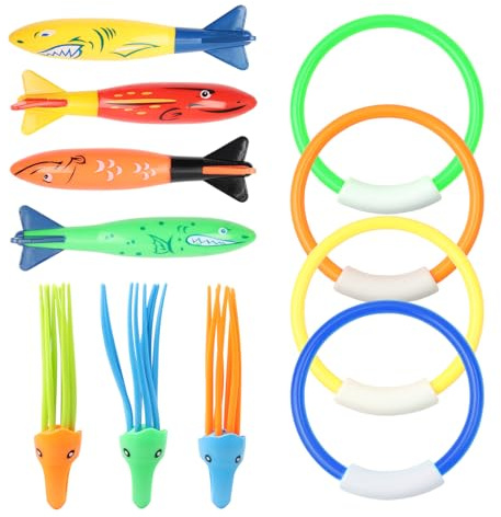 HXC Sinkies for Kids Swimming 11 Pcs Swimming Pool Diving Training Toys