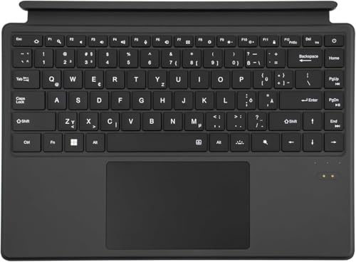 Ninkear T40 2-in-1-Laptop mit QWERTZ, 7 RGB-Hintergrundbeleuchtungstöne, abnehmbare Bluetooth-Tastatur, tragbare Tastatur, Schwarz, Ultra Slim
