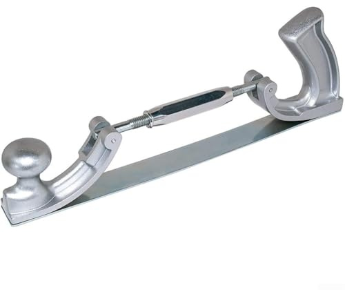 Lima regolabile in acciaio a denti curvi, 35,5 cm, denti grossolani o medi, strumento per la lavorazione dei metalli con manico in alluminio pressofuso per modellatura di carrozzeria e pannelli (D)