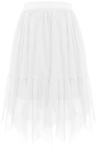 Wikoan Jupe Tulle Femme Mi Longue Jupe Tutu Asymétrique A-Line Haute Taille Robe Tulle Tutu pour Costumes de Carnaval Halloween Daily Party S-3XL