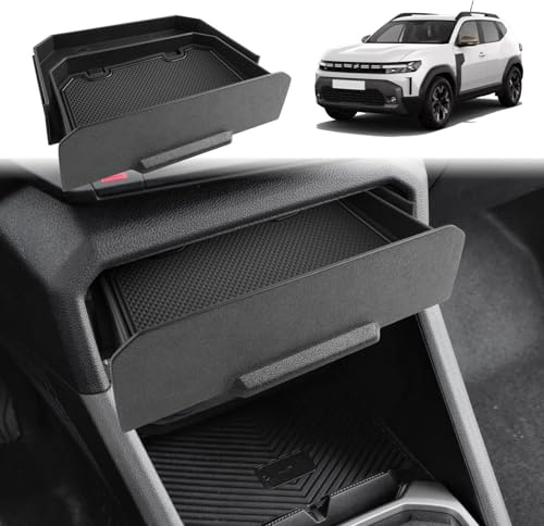 GAFAT Duster 3 2026 2025 2024/ Bigster Console Centrale Magnetico Cassetto Antifurto, Duster III 2025 Scatola di immagazzinaggio Organizer Nascosto Ripiani, con Funzione Antiscivolo