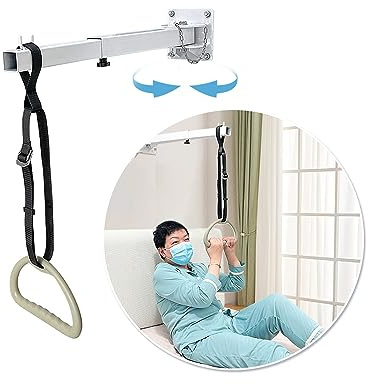 KAAMOS Bed Trapeze Bar for Elderly Bed Pull Up Lift Assist Trapeze Bar Mobility Handicap Medical Trapeze Bars for Get Out of Bed Hospital Overhead Transfer Helper Handle