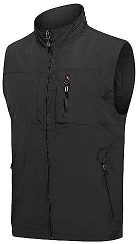 Gilet Homme Randonnée Veste Gilet Extérieur Manteau sans Manches Vestes Résistantes À l'eau Respirant Course À Pied Gilet De Sport Léger Multi Poche Travail Pêche Chasse Gilets Haut À Séchage Rapide