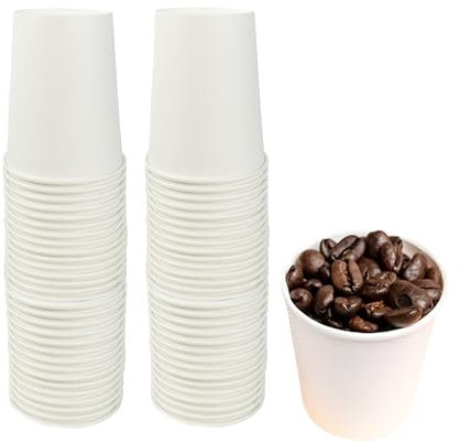 ARBUTUS Gobelets à café jetables de 250 cc en carton, verres à café à emporter pour boissons chaudes et froides. (250 cc, 120 unités)