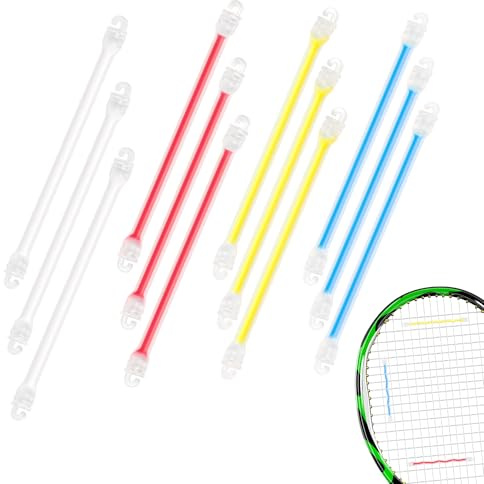 Bettoor 12Pcs Tennis Racket Dampener, Tennis Sport Racket Shock Absorbers to Reduce Vibration, Tennis Racquet Vibration Dampener, Sports Favors Racquet Accessories for Tennis Player (4 Colors)