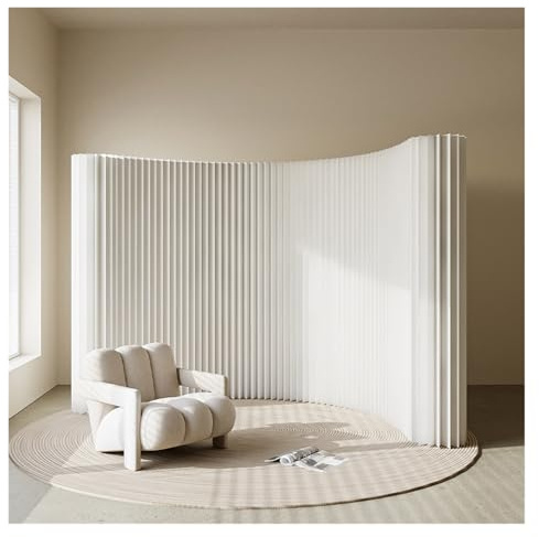 ZHZHXR Biombo Papel Plegable Separador de Ambientes Retráctil Independiente para Hogar, Oficina, Tienda Ropa, Pared Divisoria Temporal(L3xW0.19xH1M)