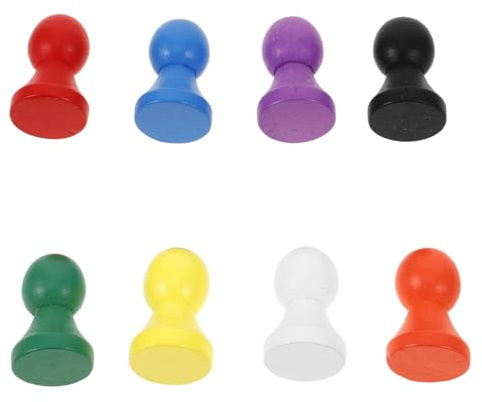 Uonlytech 10 pezzi Pedine da Gioco in Legno Colorate Pezzi da Tavolo Piccoli con Design Ergonomico e Superficie Liscia per Giochi da Tavolo Stimola Pensiero Logico