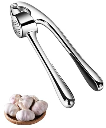 Knoblauchpresse, Spümaschinenfest Knoblauch Presse, Knoblauchschneider Garlic Press, Knoblauchpresse Praktischer Küchenhelfer, Extra Stark & Strapazierfähig