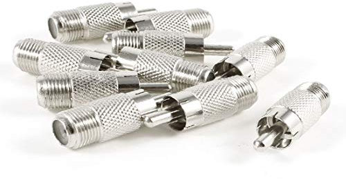 NEW LON0167 10 x F Type Female Coaxial Jack to RCA Male F/M RF Adapter Connector(10 x F-Buchse Koaxialbuchse an F/M-HF-Adapterstecker für Cinch-Stecker