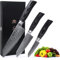Wakoli EDIB Pro Black Kiritsuke Damastmesser Set – 3-teiliges Profi Küchenmesserset, 67 Lagen Damaststahl mit VG10-Kern, 17 cm, 12 cm & 9 cm Klinge, dunkler Pakkaholzgriff, in Holzbox