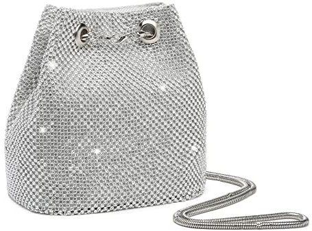 WIOLETA Strass Abendtaschen Clutches,Glitzer Tasche,silberne handtasche damen,brautbeutel，Formelle Abend-/Hochzeits-Brauthandtaschen