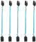 ADCAUDX Lot de 5 câbles SATA III courts de 20,3 cm, 0,2 m, droits et flexibles de 6 Go de données avec loquet de verrouillage pour disque dur, SDD, HDD (0,2 m)