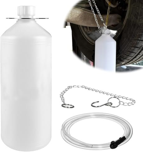BYZESTY BremsflüSsigkeitsbehäLter - BremsenentlüFter 1L, Bremsenentlüftungsgerät Mit 60CM Schlauch, Bremsenentlüfterflasche für Meisten Entlüftungsschrauben