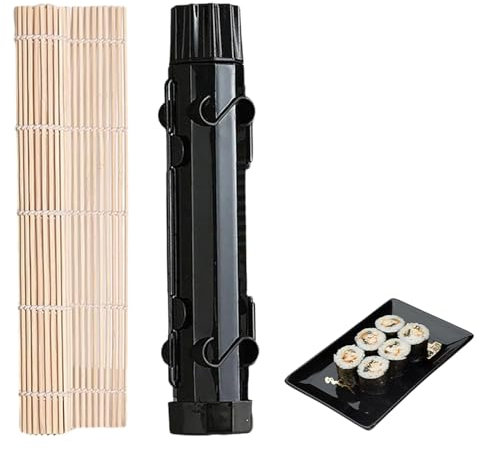 Sushi Set, Sushi Maker, Bambus Sushi Matte, Sushi Roller, Sushi Making Kit, Sushi Maschine, Sushi Bazooka, Sushi Rollmatte, DIY Sushi Rollen Sushi Macher, Sushi Herstellungs Set, Für Küche, Picknick