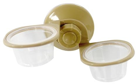 Yardwe Hängende Doppelte Futter Und Wasserschale Für Reptilien Einfach Zu Reinigen Geeignet Für Schildkröten Eidechsen Und Frösche Aus Tierfreundlichem Material Kreative Montage Für