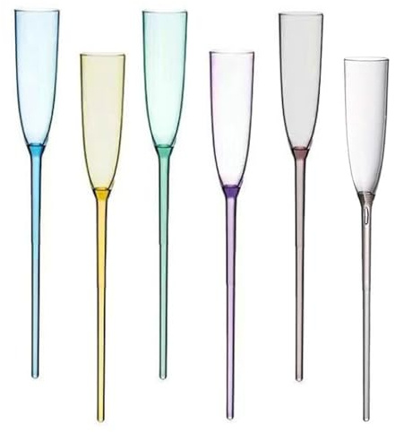 Flytande champagneflöjter - framdrivna akrylvinkoppar, utomhus juice drycker | picknickgjutningar, pooldrinkglas för sommarfester, uteplats, evenemang