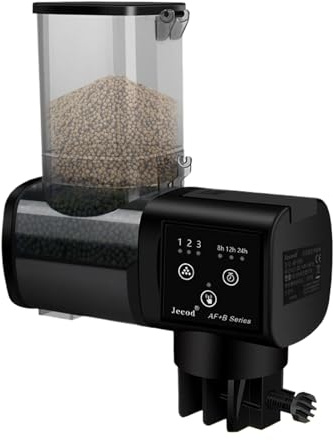 Distributore di cibo per pesci, distributore di cibo per acquario 500 ml, dosatore grande capacità per viaggi, casa, stagno, quotidiano, vacanze, ideale per principianti e appassionati
