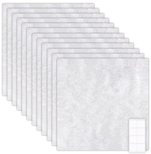 JYSNOW 12 Pcs Filtro Cappa Cucina, Ritagliabile Filtro Universale per Cappa Aspirante, 43cm*45cm, Vapore Bianco Assorbi Fumi Vapori e Grassi, Universale Adatto a Ogni Cappa