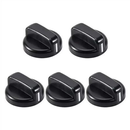 1/2/5 st Gasspis Spis Kontrollknapp Plasthandtag 8mm Spisknappar Range Ugn for bänkbrännare(5Pcs)