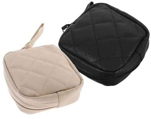 GALPADA Bolsa de Almacenamiento para Tampones y Compresas Femeninas, Material Pu, Forma Cuadrada, 2 Piezas, Diseño Portátil para Viaje y Bolsillo de Chaqueta