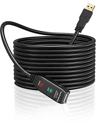 Rallonge USB 5 mètre, 10mètre, 15 mètre, 20 mètre, USB 2.0 répéteur actif mâle A vers femelle A avec amplificateur de signal (10mètre)