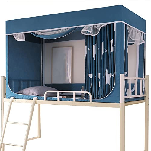 YARUMD Cortinas de doseles para Cama,Cubrecolchones de Fibra Cortina de litera,Toldo de Cama de poliéster Cortina,para Dormitorio Malla Cortinas mosquitera Dosel Tienda,F,90 * 190 * 110cm