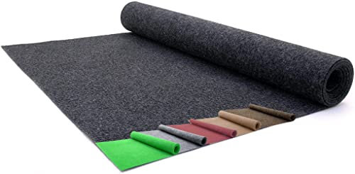 Madeinnature - Moquette d’extérieur – Imitation gazon synthétique en rouleau pas cher – Tapis, revêtement de sol extérieur pour terrasse, balcon … dimensions et couleurs au choix (0,8x2m Anthracite)