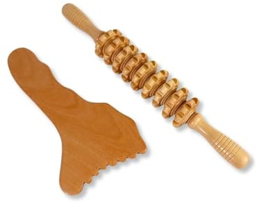 Professionellt Maderoterapi Body Kit med anti-celluliter massagerulle och kroppsformande bräda | Rulle för muskelmassage, magterapi