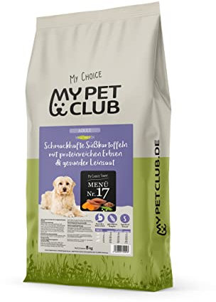 My Pet Club Vegi (1 x 8 kg) vegan/vegetarisches Hundefutter mit Süßkartoffel I Sensitiv & Hypoallergen I Alleinfuttermittel für Hunde ab dem 12ten Lebensmonat