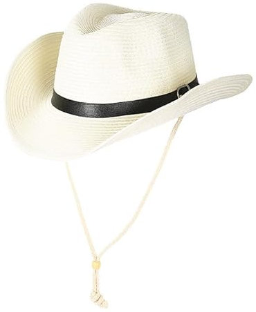 FakeFace Herren Damen Cowboyhut Westernhut Panamahüte Sonnenhut Strohhut Piraten-Hut Modehut Sonnenschutz Cowgirl Cowboy Hut Hüte für Erwachsene