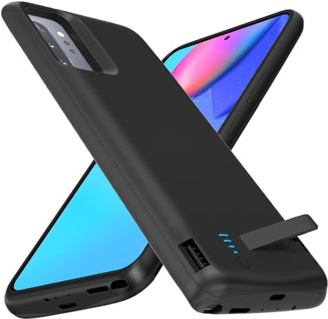 Giabuao Akkuhülle für Samsung Galaxy Note 10 Plus, 7000 mAh, schlanke wiederaufladbare Ladehülle, erweiterte Ladehülle, tragbare Powerbank für Samsung Galaxy Note 10+ (6,8 Zoll) - Schwarz