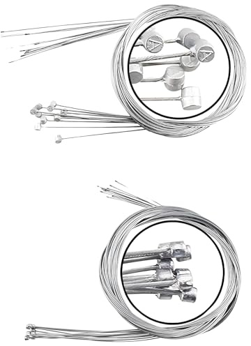 CALLYSONIC 10 PCS Cable Frein Velo, 5 Cãbles de Frein, 5 Cãbles de Changement, Câble de Frein Avant Et Après Vélo, pour Vtt Et Vélo de Route, Accessoires Avant et Arrière pour Vtt