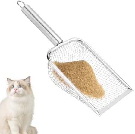 Paletta Per Cacca Di Gatto, Paletta Per Lettiera | Paletta Per Lettiera In Acciaio Inossidabile Per Gatti,Strumento Portatile Per La Pulizia Dei Rifiuti Degli Animali Domestici Per Rane, Gatti, Cani,