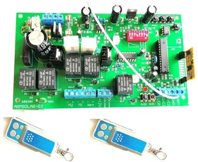 EDEDE Motor Puerta Corredera, Controlador de Tarjeta electrónica de Placa de Circuito de Operador de Motor de abridor de Puerta oscilante automático de 150kg(Kit 3)