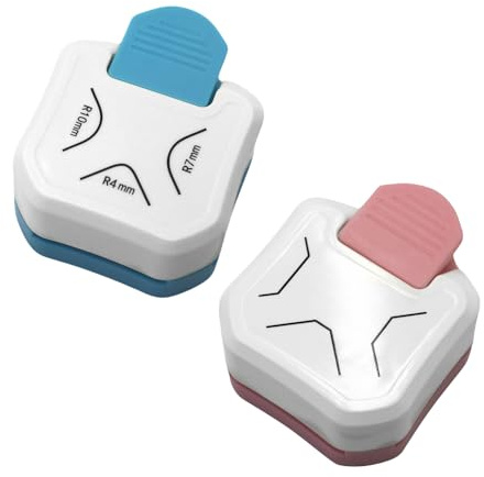 XFSRG 2 Pezzi Perforatrice per Carta 3 in 1 Angoli Arrotondati Mini Fustelle Angolari Portatili per Progetti fai da te Scrapbooking Creazione di Biglietti Altro