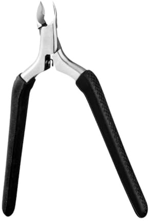 IWOWHERO Tijeras para Cutículas Negras Resistentes para Manicura y Pedicura Recortador Preciso para Piel Muerta Herramienta Compacta y Duradera para Uso Diario Casa y Viaje