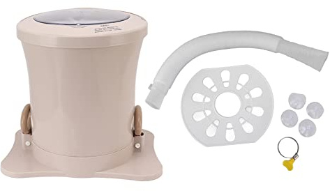 Handbetriebene Schleuder mit 2500RPM, Wäscheschleuder für kleine Mengen, Weiß - Ergonomisch und Stabilisierend, Einfach zu Bedienen, Ideal für Wohnheim und Haushalt (Aprikose)