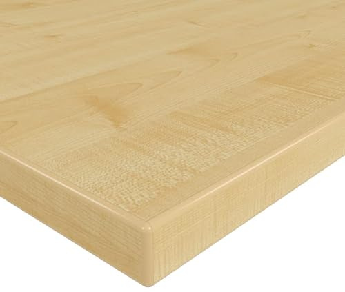 MySpiegel.de Tischplatte Holz Zuschnitt nach Maß Beschichtete Holzdekorplatte Ahorn Natur in 19mm Stärke (100 x 70 cm, Ahorn Natur)