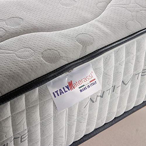 ITALYMATERASSI, Materasso singolo memory 80x190, MATERASSO SEMI RIGIDO | 5CM + 15CM di AirPur ORTOPEDICO | ALTO 22CM, tessuto anti acaro, Materasso SFODERABILE Lato Estivo/Invernale - STYLE