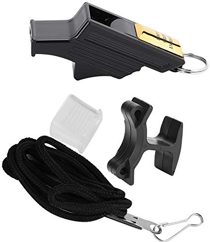 Dilwe Referee Whistle, Whistle for Basketball, Football, Camping, Emergency Calling(Black&Gold)