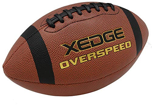 XEDGE Composite Leather Indoor/Outdoor Footballs for Training and Recreational Play Size 7（Youth）