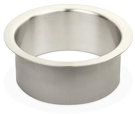 SOTECH Müll Einwurfhülse Edelstahl fein gebürstet Ø 180 mm Höhe 70 mm zum Einbau in Waschtisch oder Arbeitsplatten Abfalleinwurf-Ring