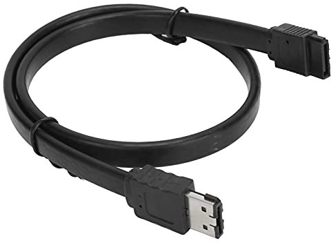 Annadue ESATA Data Cable, ESATA to SATA Male to Male M/M Shielded Extender Cable with Shrapnel for SATA (Serial Port) Hard Drives/SATA Optical Drives and Other Devices(50cm)