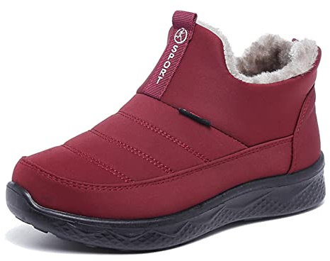 Moudn Botas De Nieve Para Mujer Invierno Calientes Piel Forradas Zapatos Outdoor De Trabajo Formal Calzado Ligero Que Caminan